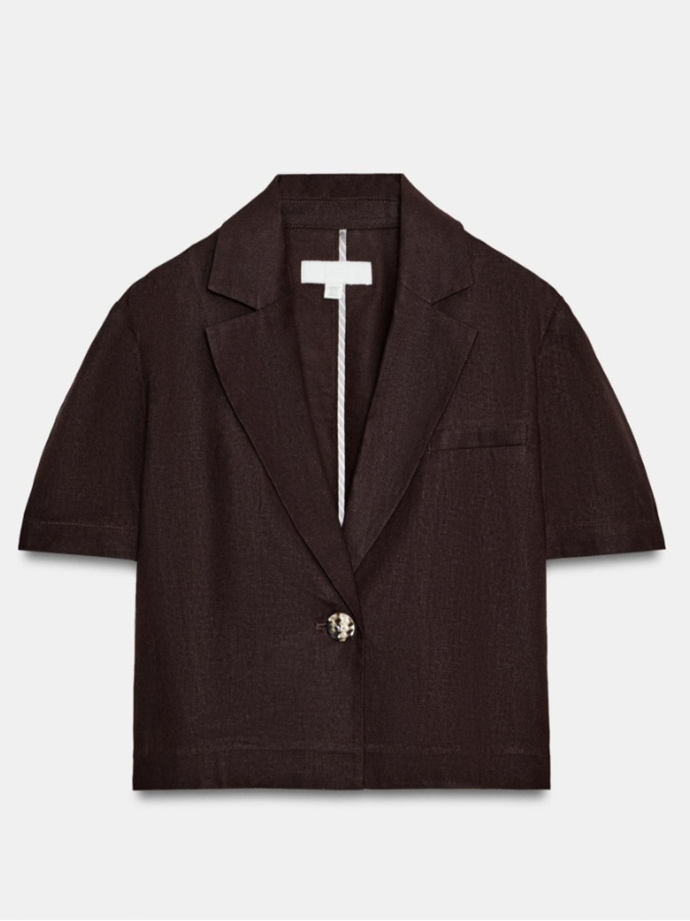 Zara NWT short sleeve brown blazer 8073/349 - Picture 2 of 11